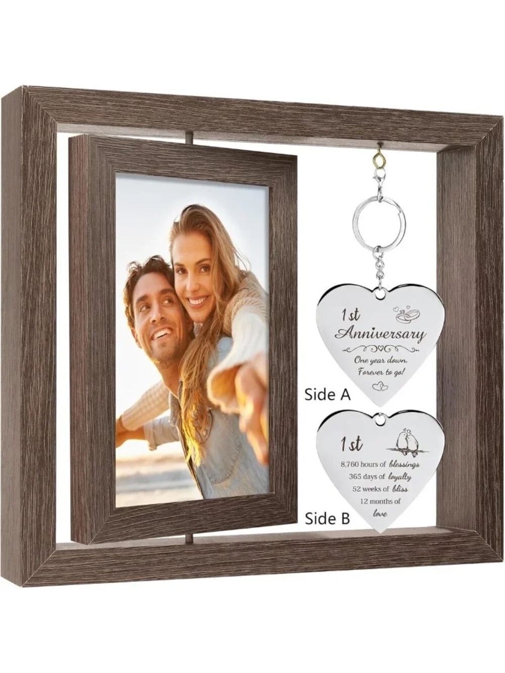 1 Year Anniversary Picture Frame Gift for Couples - Perfect Paper Gift for Her